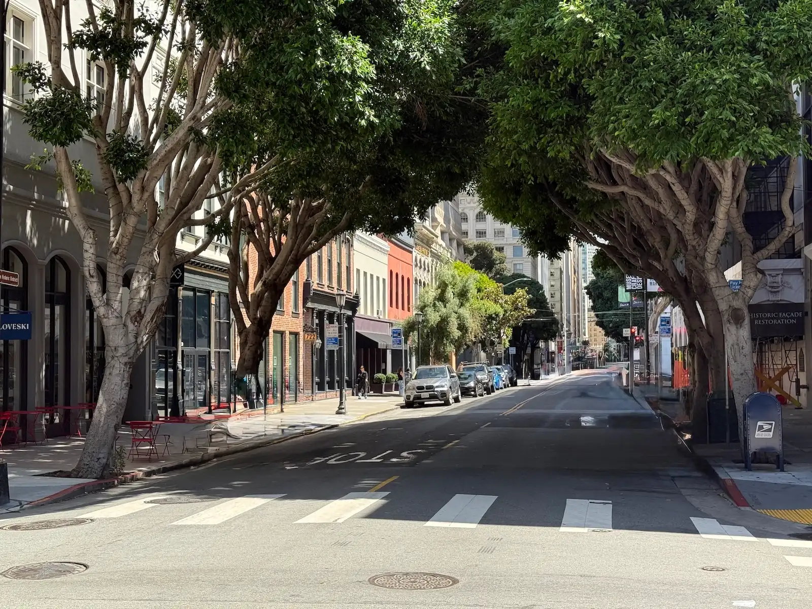 Jackson Square commercial streetscape in San Francisco, CA