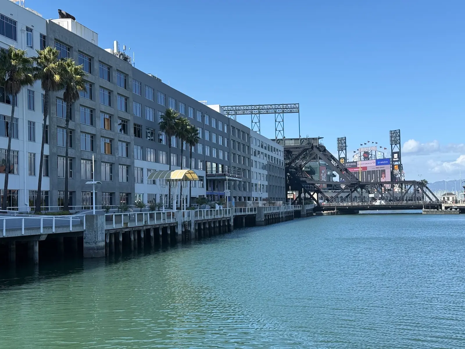 Waterfront-adjacent commercial context along the China Basin edge of Mission Bay