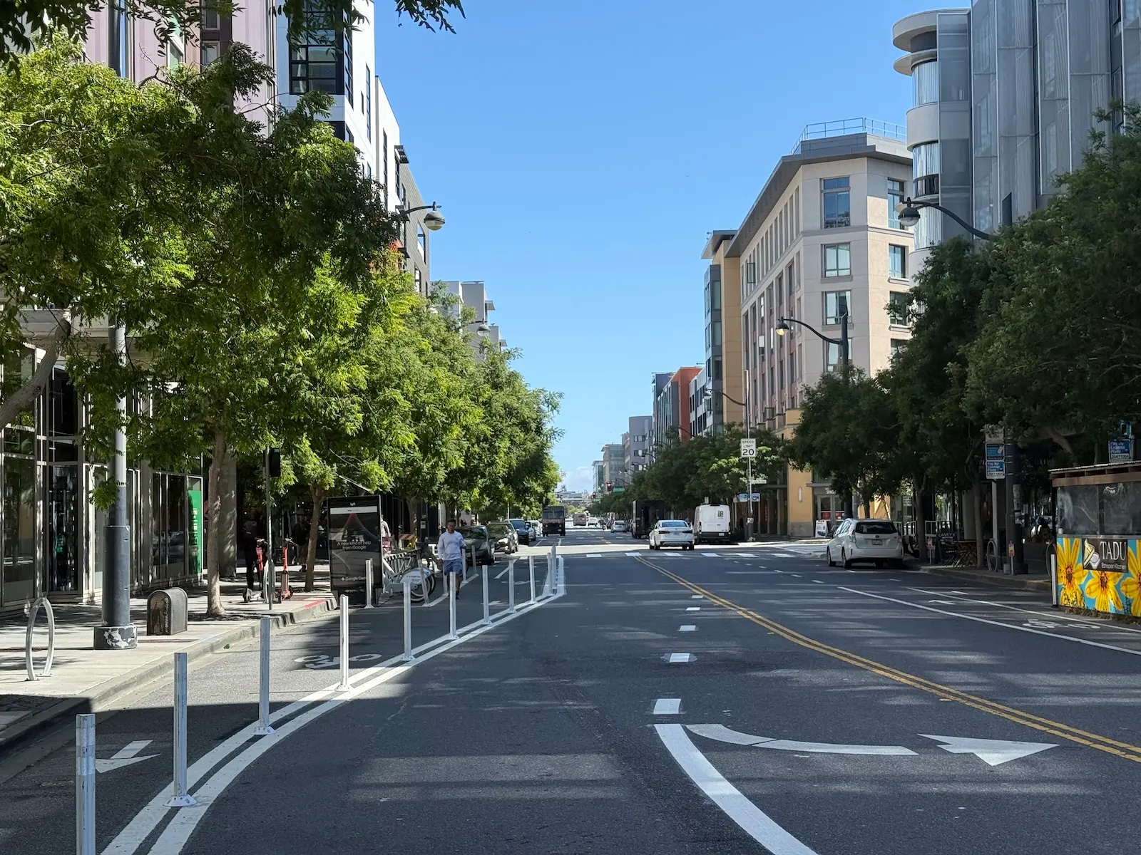 Mission Bay commercial streetscape in San Francisco, CA